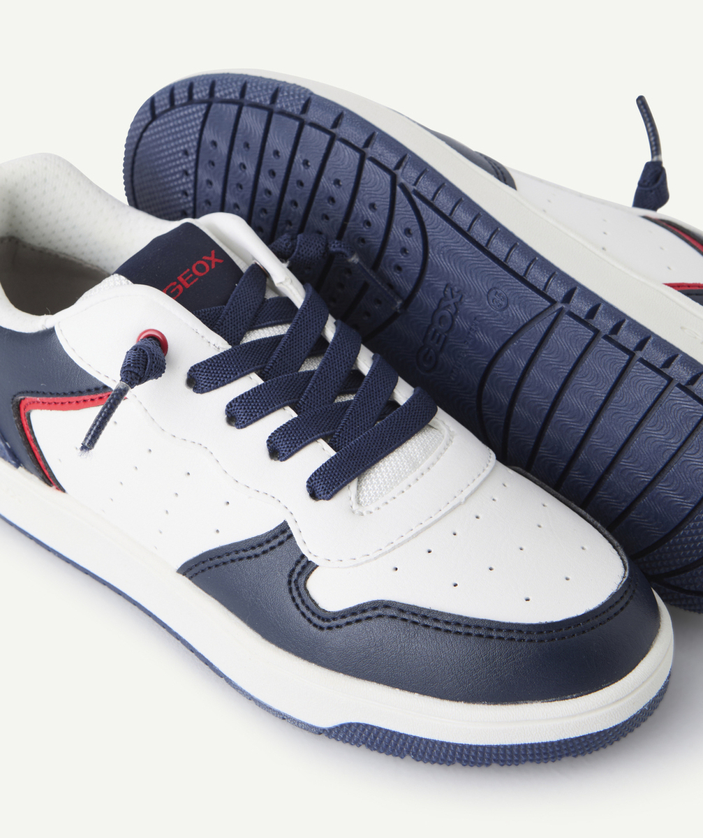 GEOXbaskets à lacets garçon washiba bleu rouge et blanc
