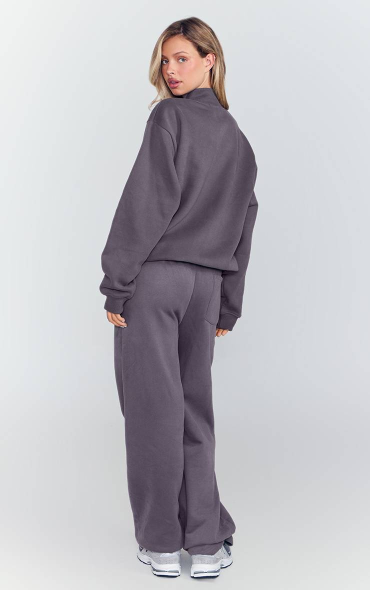 Charbon Pantalon De Jogging À Jambe Droite