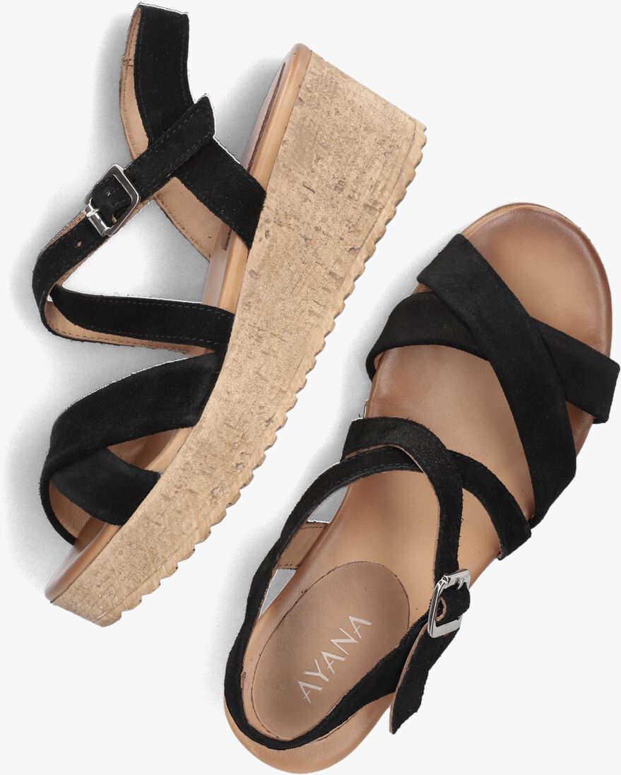 zwarte ayana sandalen met hak 722032