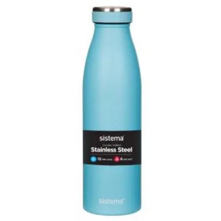 Sistema Edelstahl Wasserflasche 500 ml, 1 Stück, 6-fach sortiert