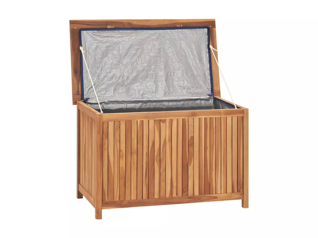 Boîte de rangement de jardin 90x50x58 cm Bois de teck solide
