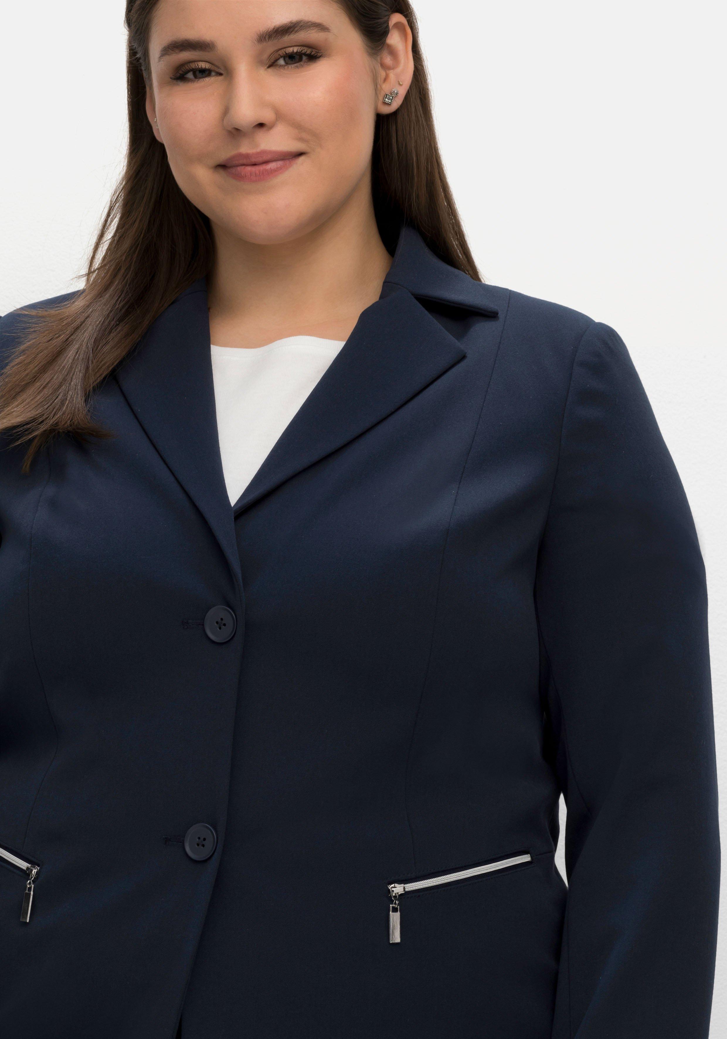 Blazer mit Reißverschluss-Taschen