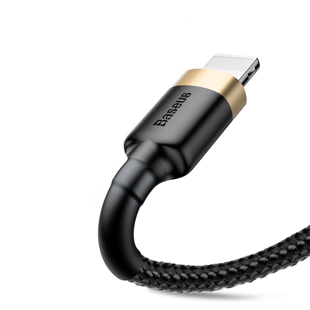 (3m) 2A USB A auf Lightning Ladekabel Datenkabel Nylon Geflecht - Schwarz / Roségold