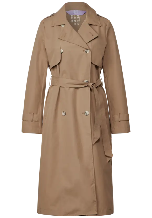 Moderner Trenchcoat - dark nutty mocca