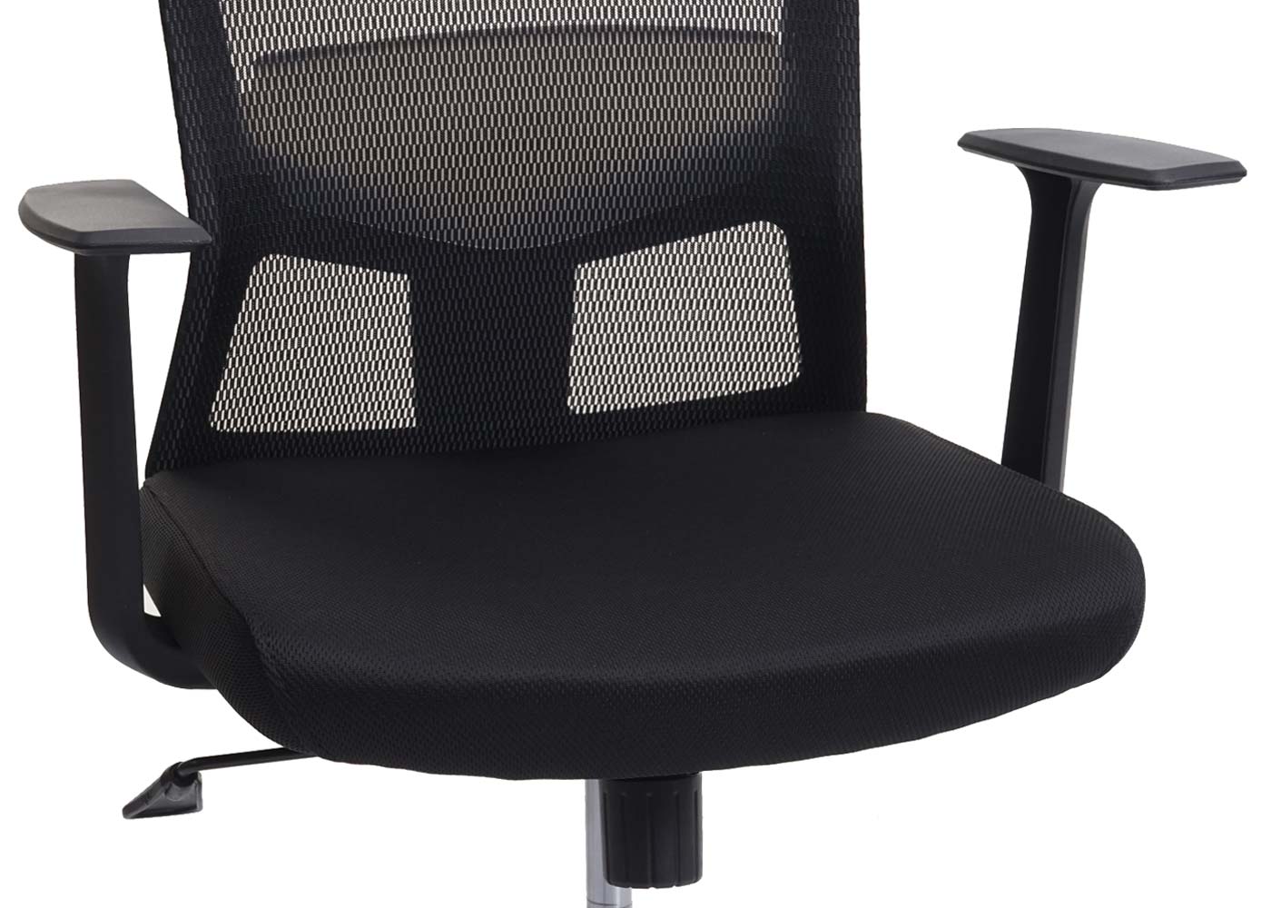 Bürostuhl MCW-J90, Schreibtischstuhl, ergonomische S-förmige Rückenlehne, verstellbare Taillenstütze ~ schwarz