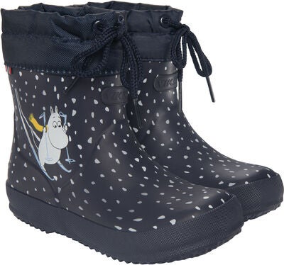 Viking Alv Indie Moomin Fôrede Gummistøvler, Navy