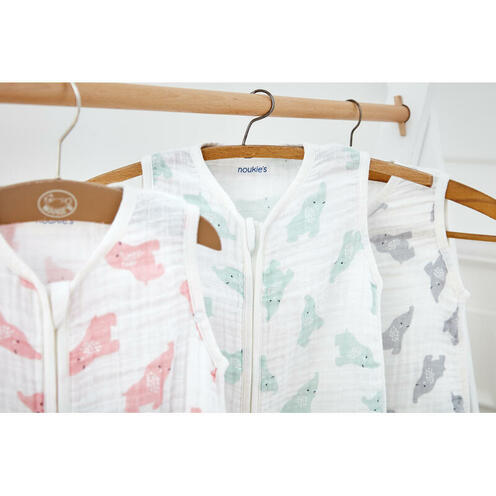 Mix & Match Gigoteuse 70cm gris clair mousseline bio - NOUKIE 'S