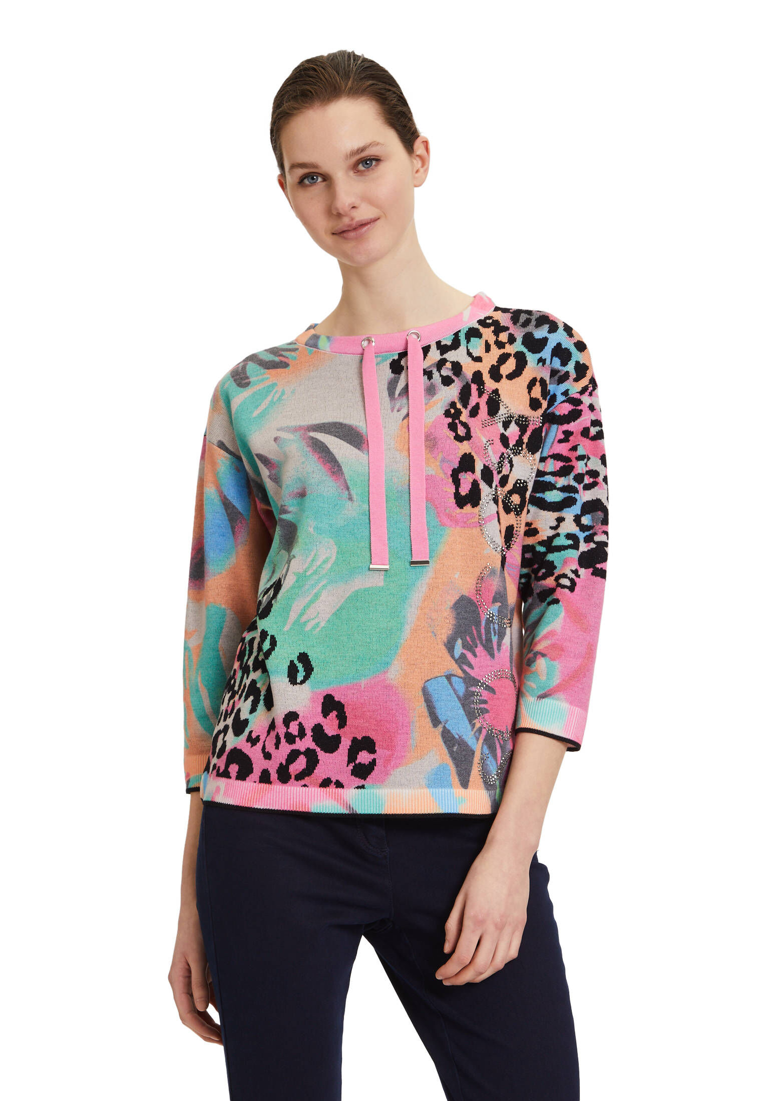 Betty Barclay| Damen Feinstrickpullover mit Leoprint