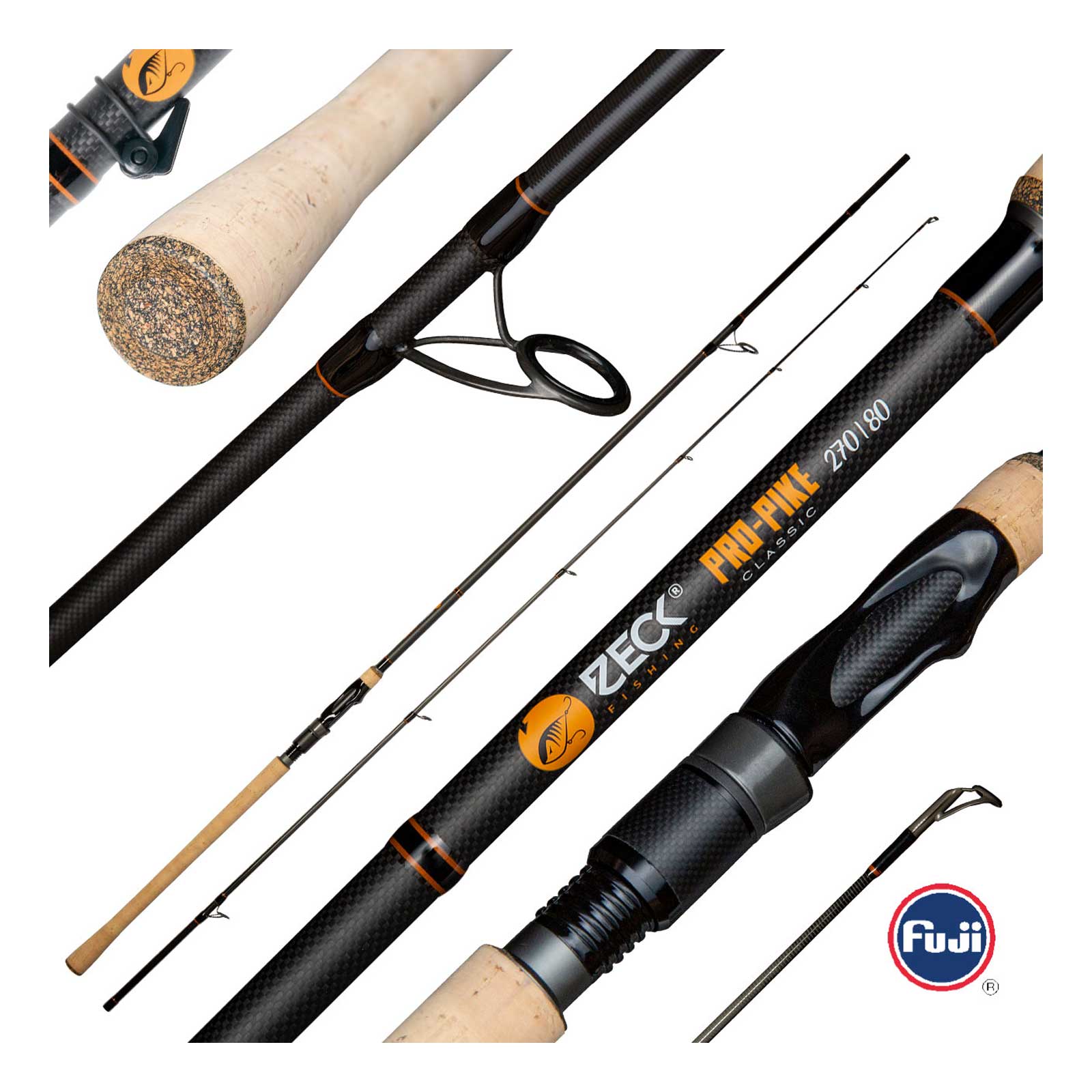 Zeck Pro-Pike Classic 240/80 Korkgriff Spinnrute