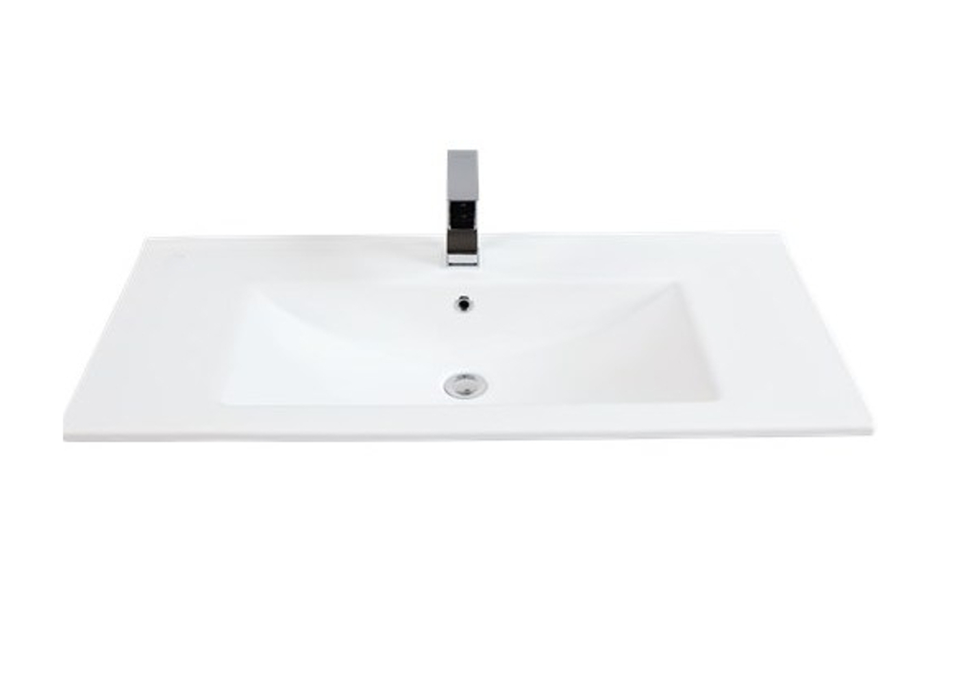 Sanicare Q6-Q7 keramische wastafel 100x45cm wit