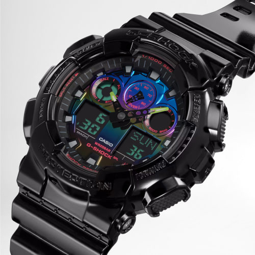 Montre G-Shock GA-100RGB-1AER1AER Noir