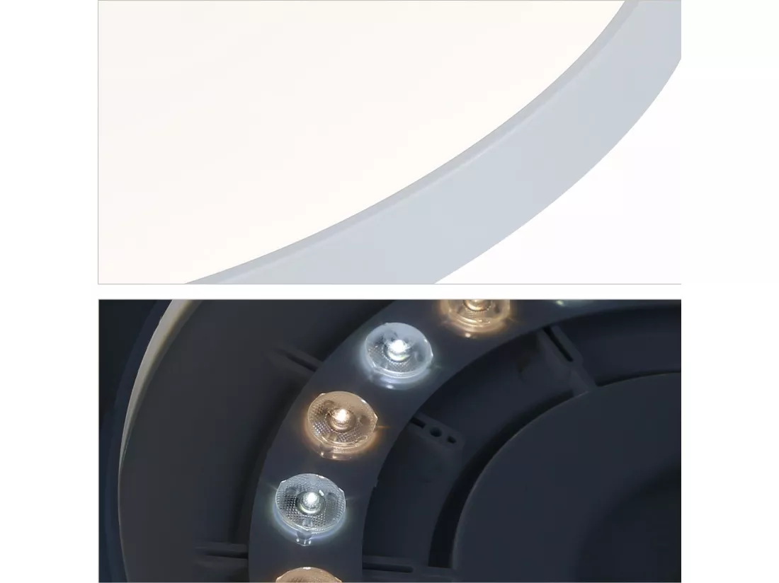 NETTLIFE Plafonnier LED 3000K 28cm Rond 17W IP44 Plat pour Chambre Salle de Bain Couloir