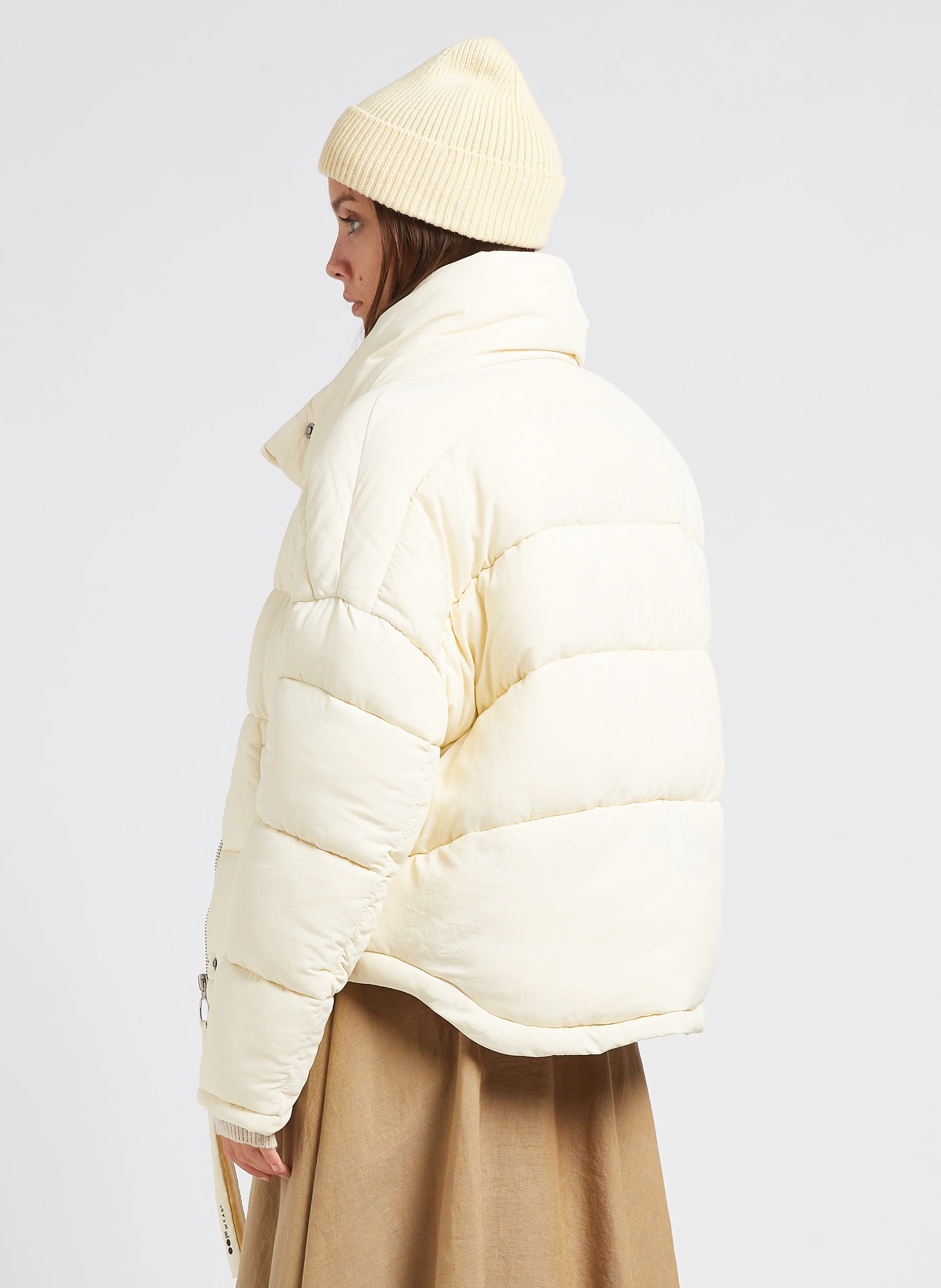 Doudoune oversize col montant| Blanc