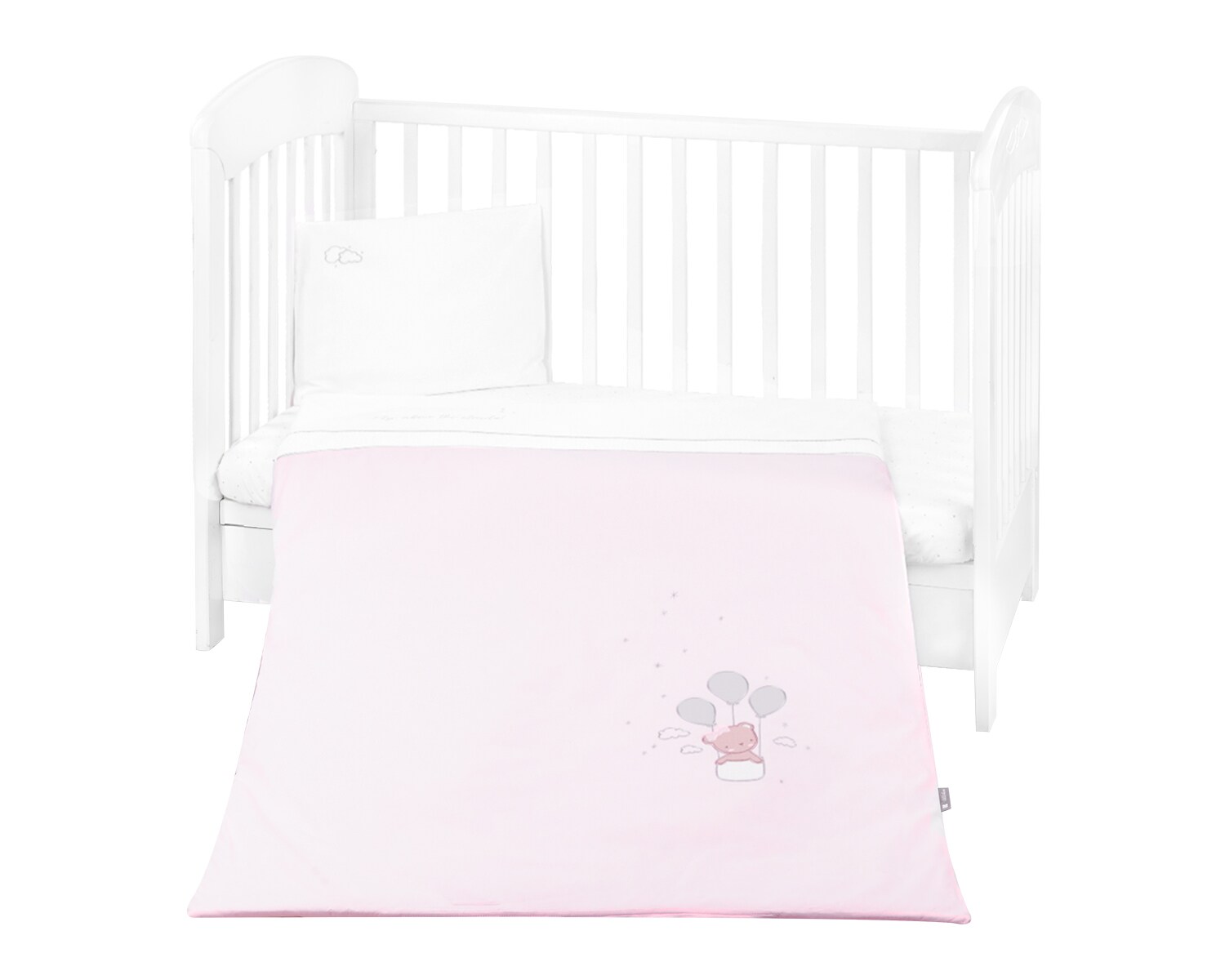 Kikkaboo Babybettwäsche-Set Dream Big 3-tlg. Bezug 135 x 95 Kissen 45 x 35 Laken rosa