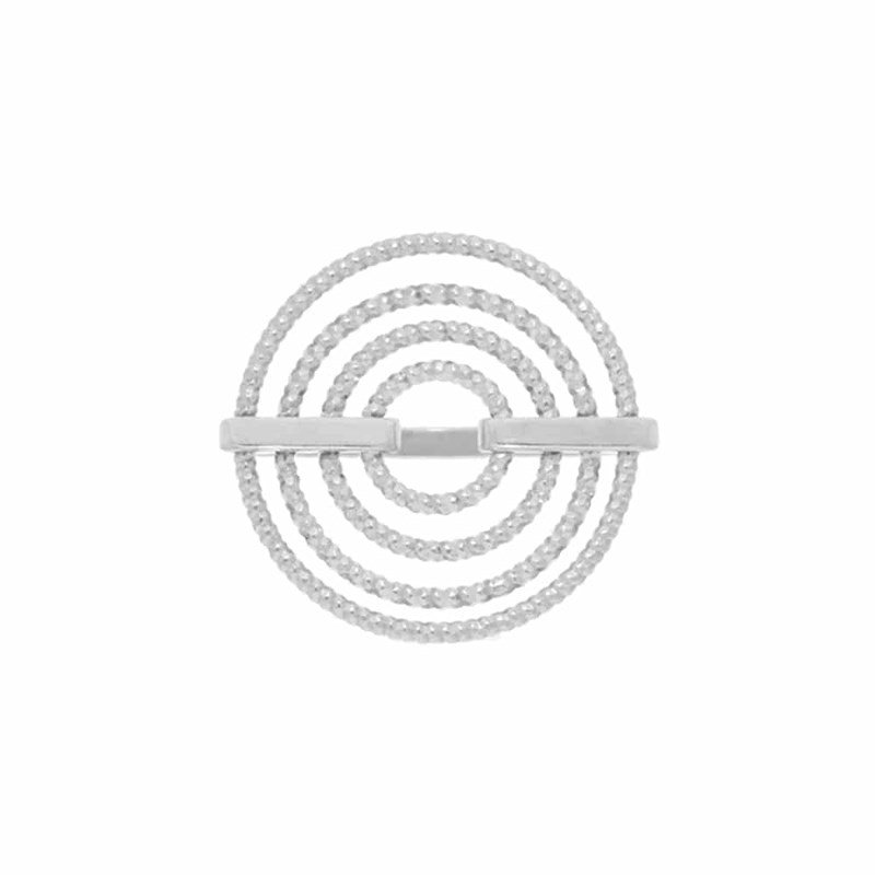 Bague Argent Diamanté Cercle