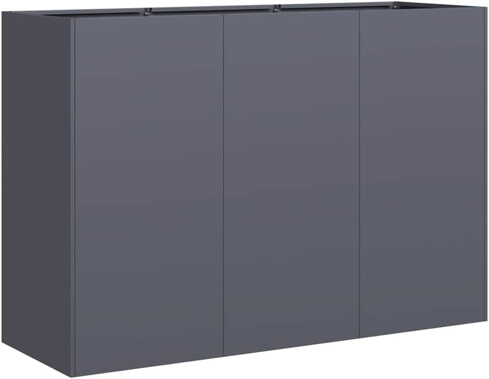 vidaXL Pflanzkübel Anthrazit 120x40x80 cm Kaltgewalzter Stahl, Pflanzschale, Garten-Garten-Pflanzkübel, Outdoor-Pflanzgefäß, Hochbeet, Pflanzgefäß