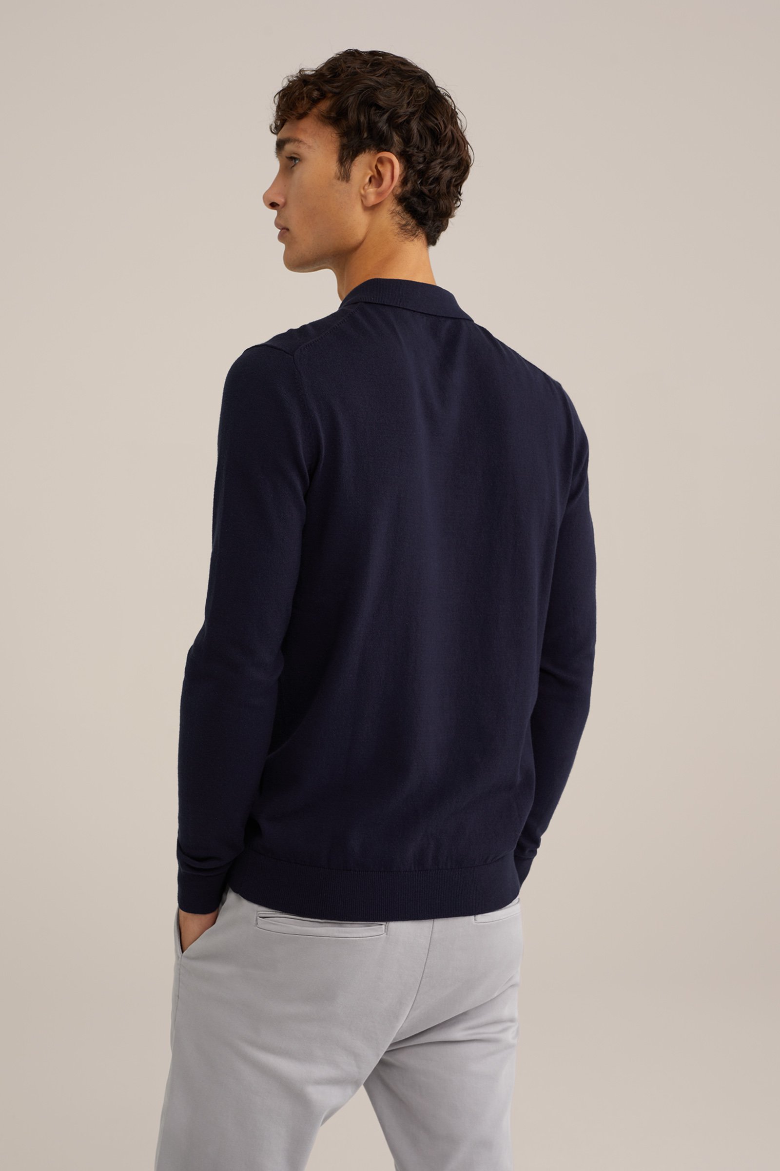 trui met rits WE Fashion Donkerblauw