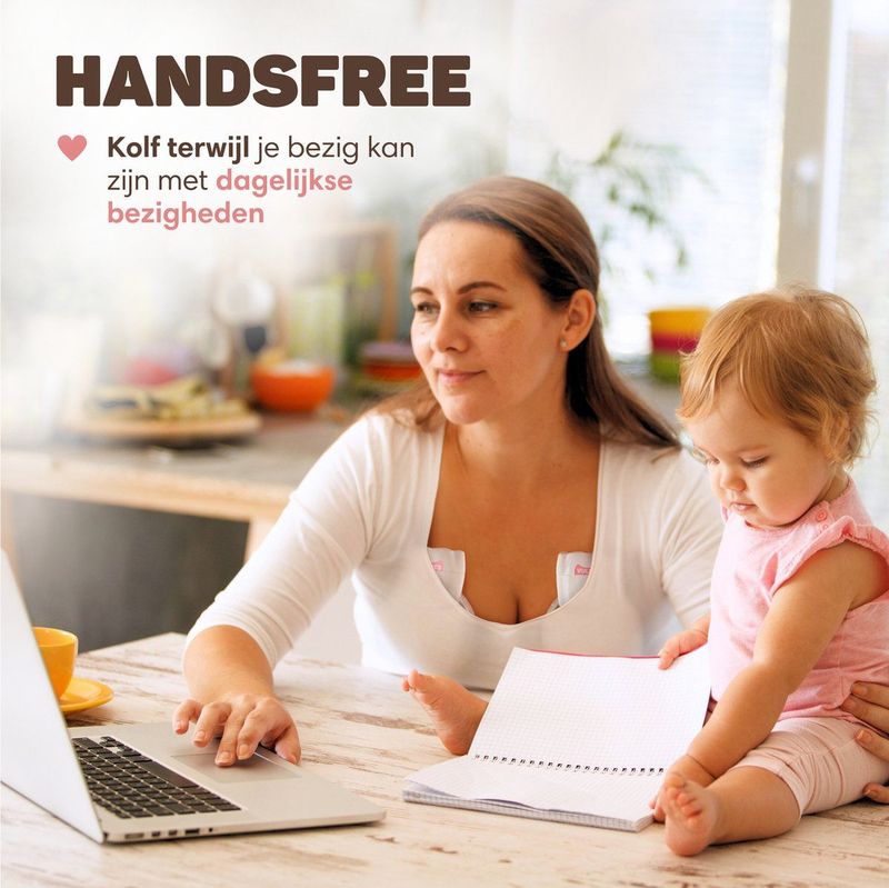 Vulpes Goods - BabyCare - Handsfree Borstkolf - Elektrische Draadloze Borstkolf - Dubbele Elektrische Kolf - 2 Stuks