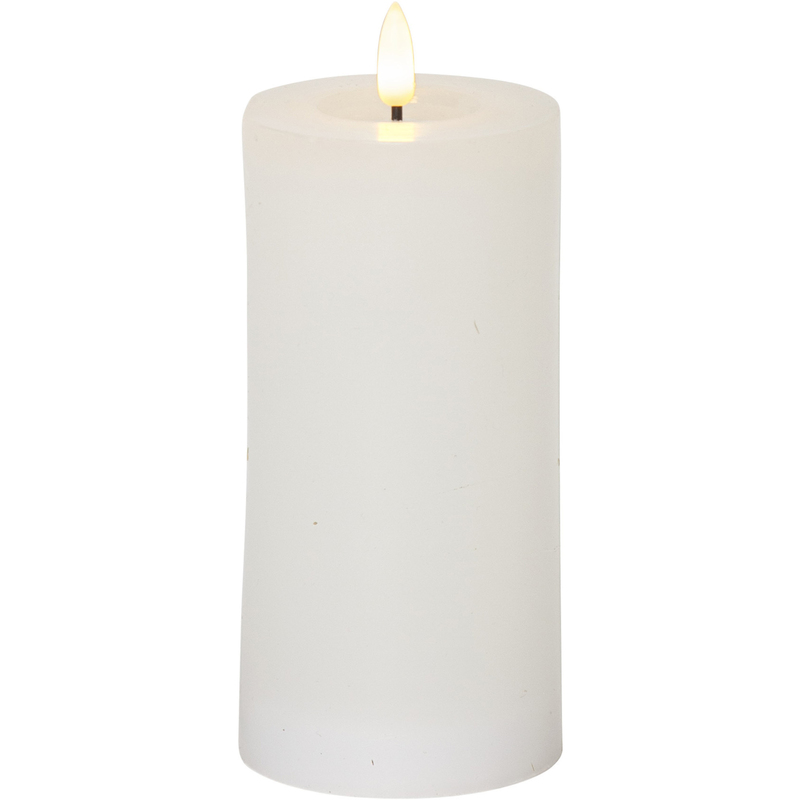 Star Trading LED Kerze Flamme Flow, 17.5 cm, weiss