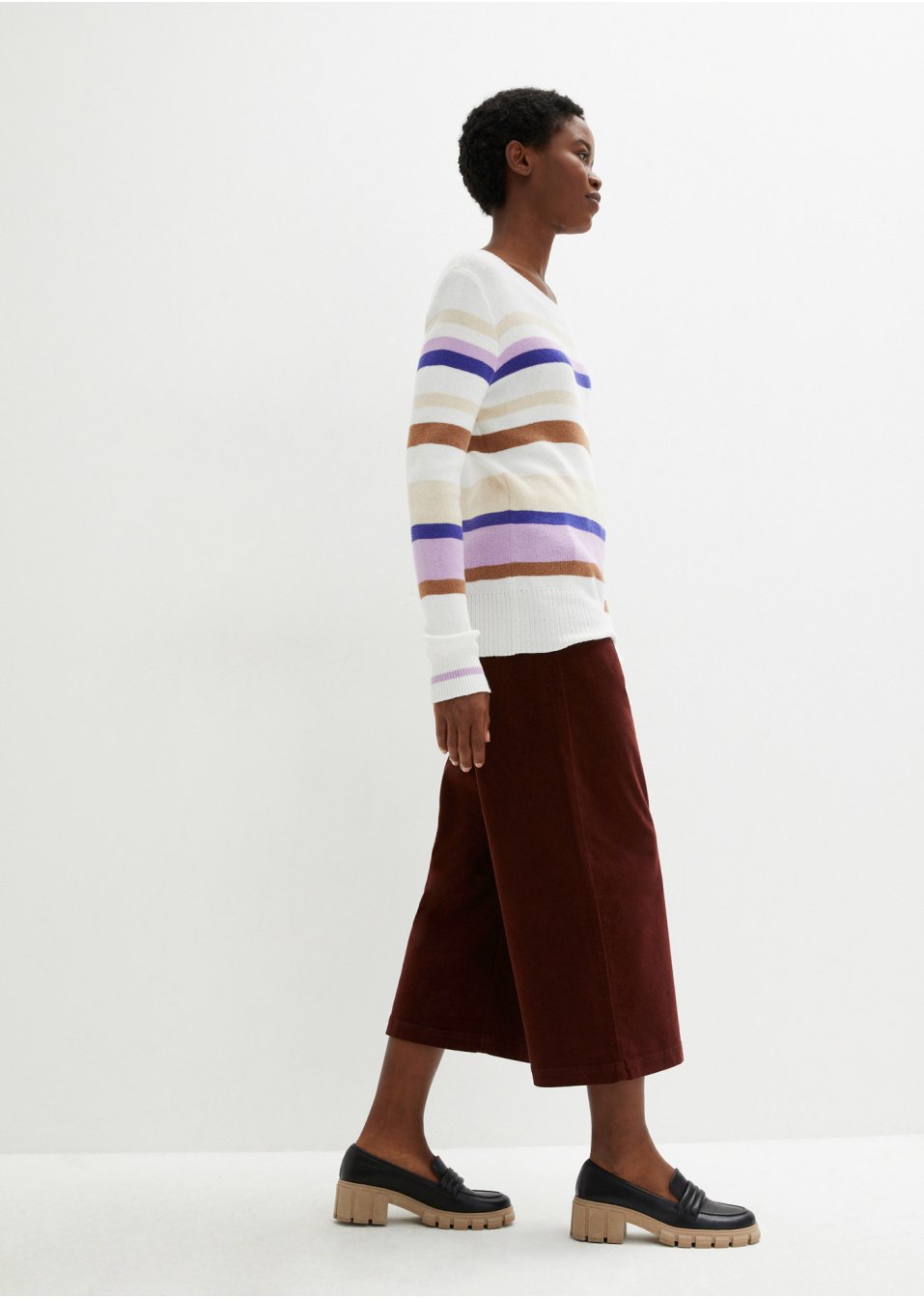 Pull col rond avec cachemire