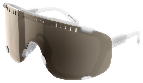 Lunettes Poc Devour / Transparent Crystal-Brown / Silver Mirror / Blanc