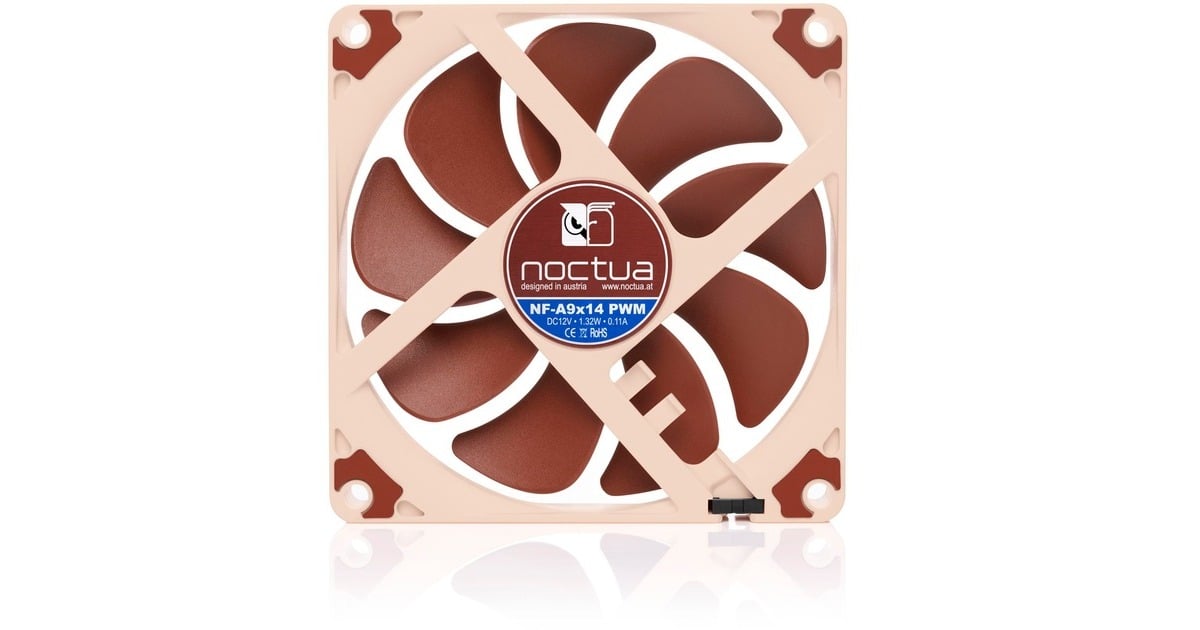 NoctuaNF-A9x14 case fan  (Bruin, 92 x 92 x 14 mm, PWM)