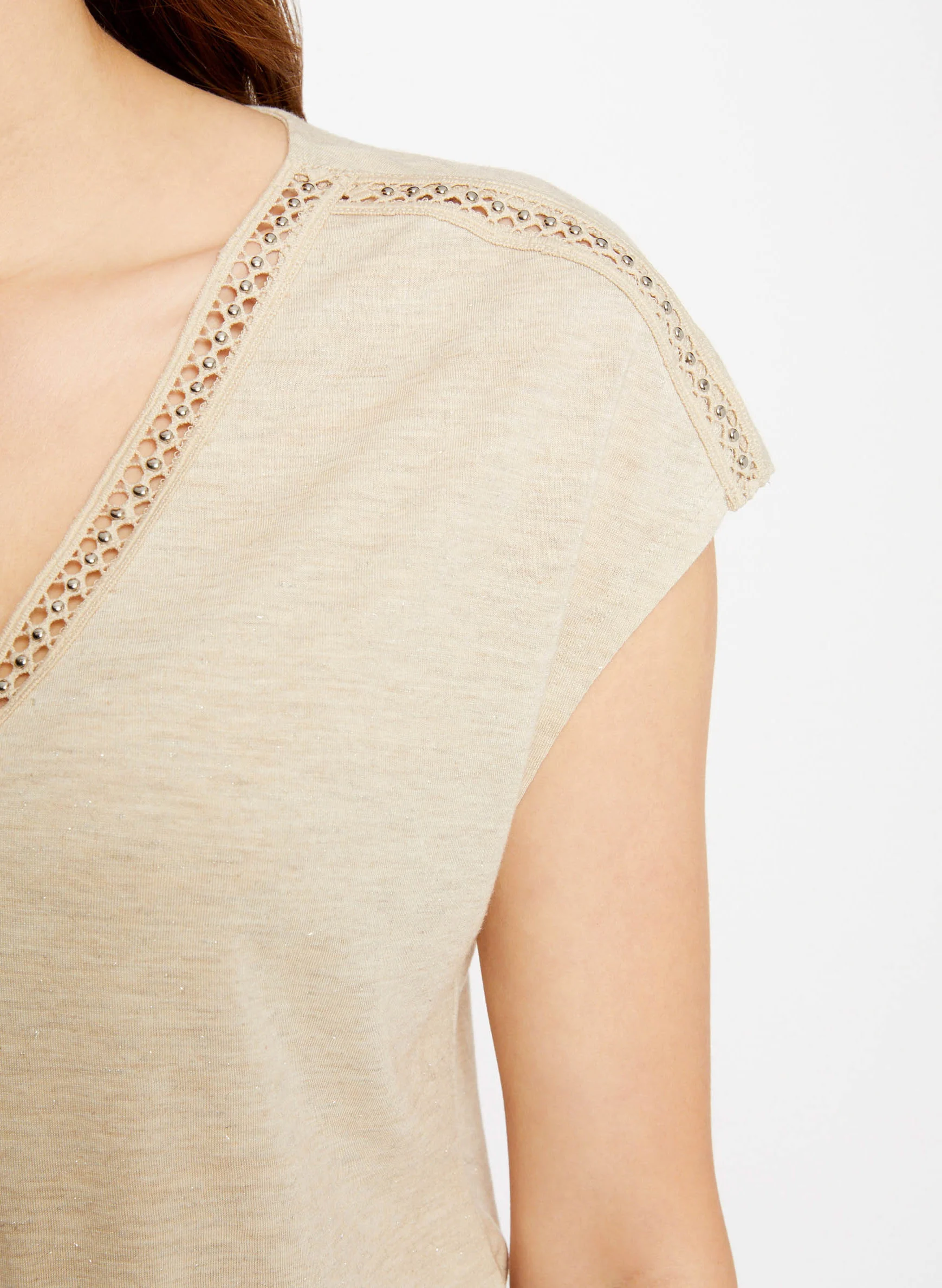 DEKISS - T-shirt droit manches courtes | Beige