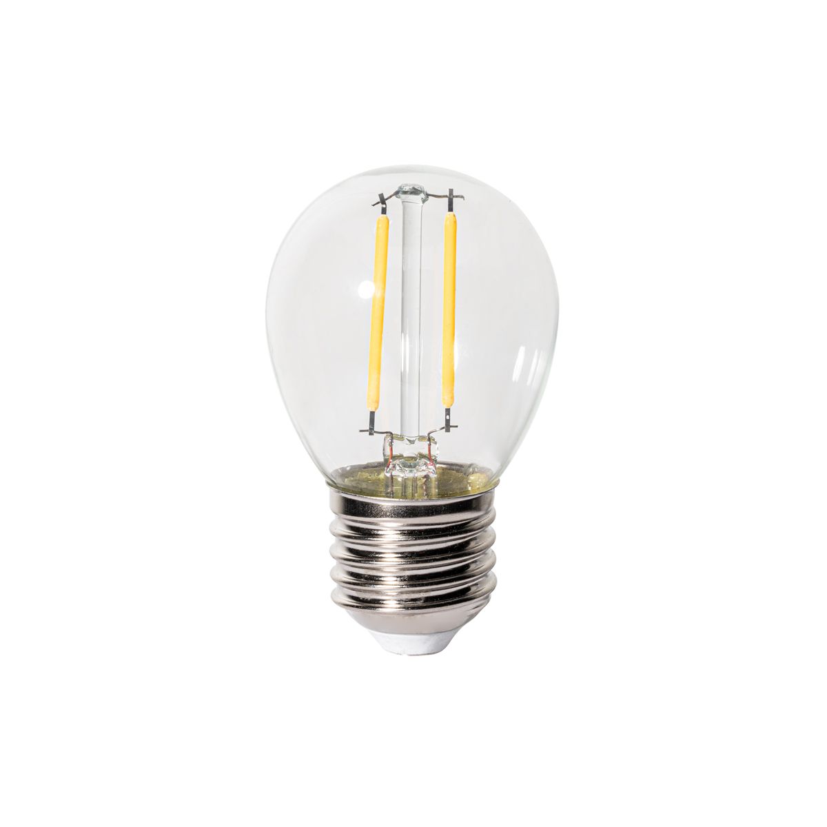 Set van 5 E27 dimbare LED lampen P45 helder glas 3W 250 lm 3000K