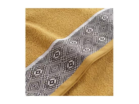 Drap de Douche 70 x 130 cm Esteban Ocre - Eponge Jacquard