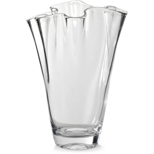 Waaier vaas - 16 x 25 cm - glas