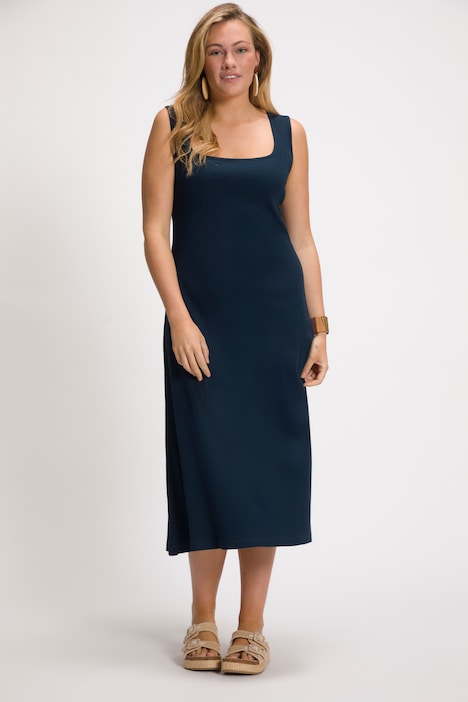 Midikleid, Bolero-Shirt, Carree-Ausschnitt, Biobaumwolle