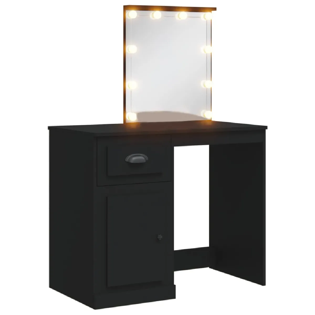 vidaXL Coiffeuse LED - Noir