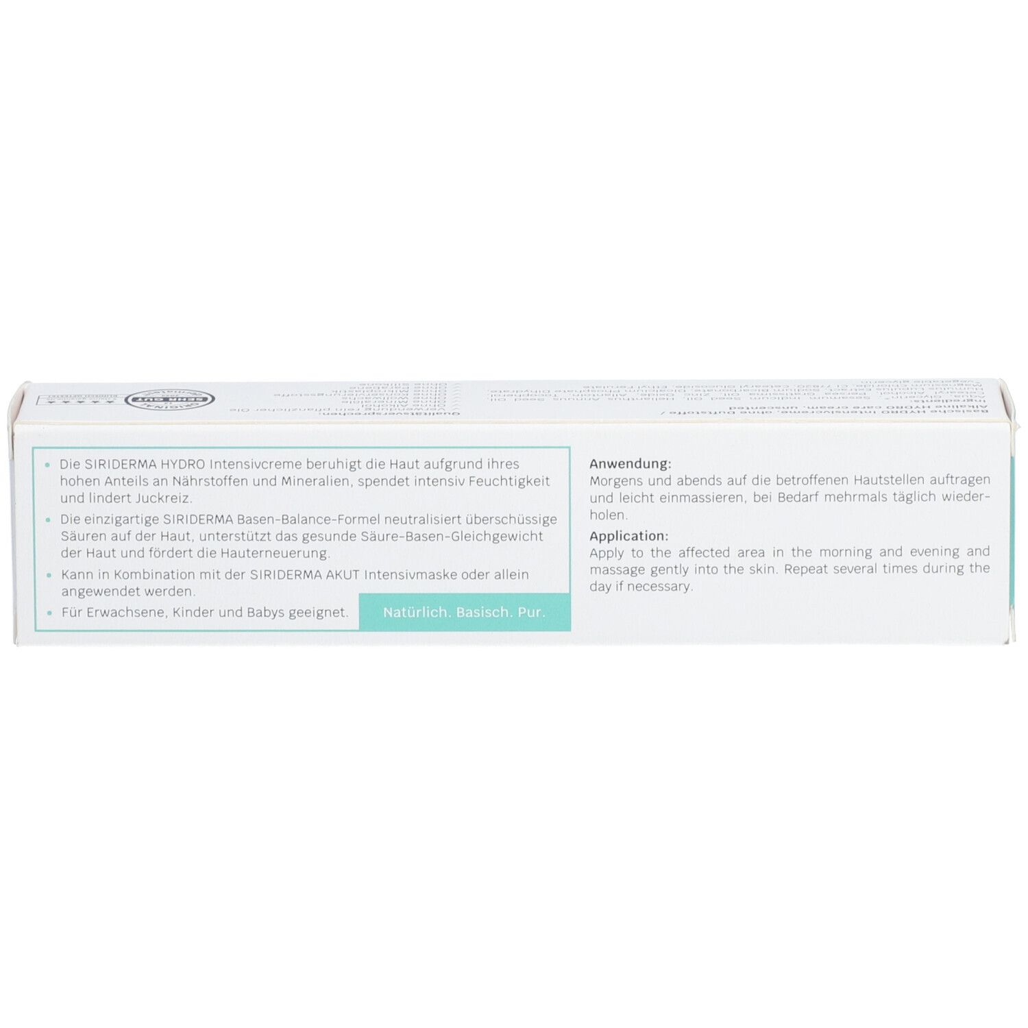 SIRIDERMA LIPID Intensivcreme ohne Duftstoffe
