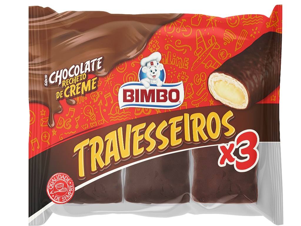 TRAVESSEIROS BIMBO CHOCOLATE 3 UN 195 G