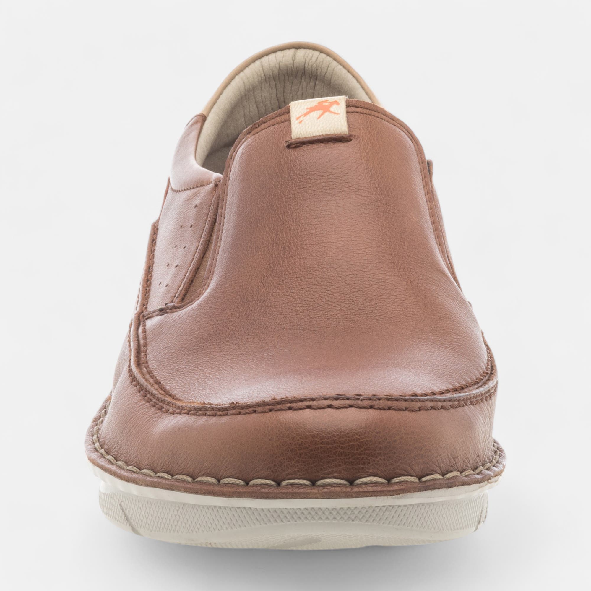 Mocassins pieds sensibles Homme en cuir cognac