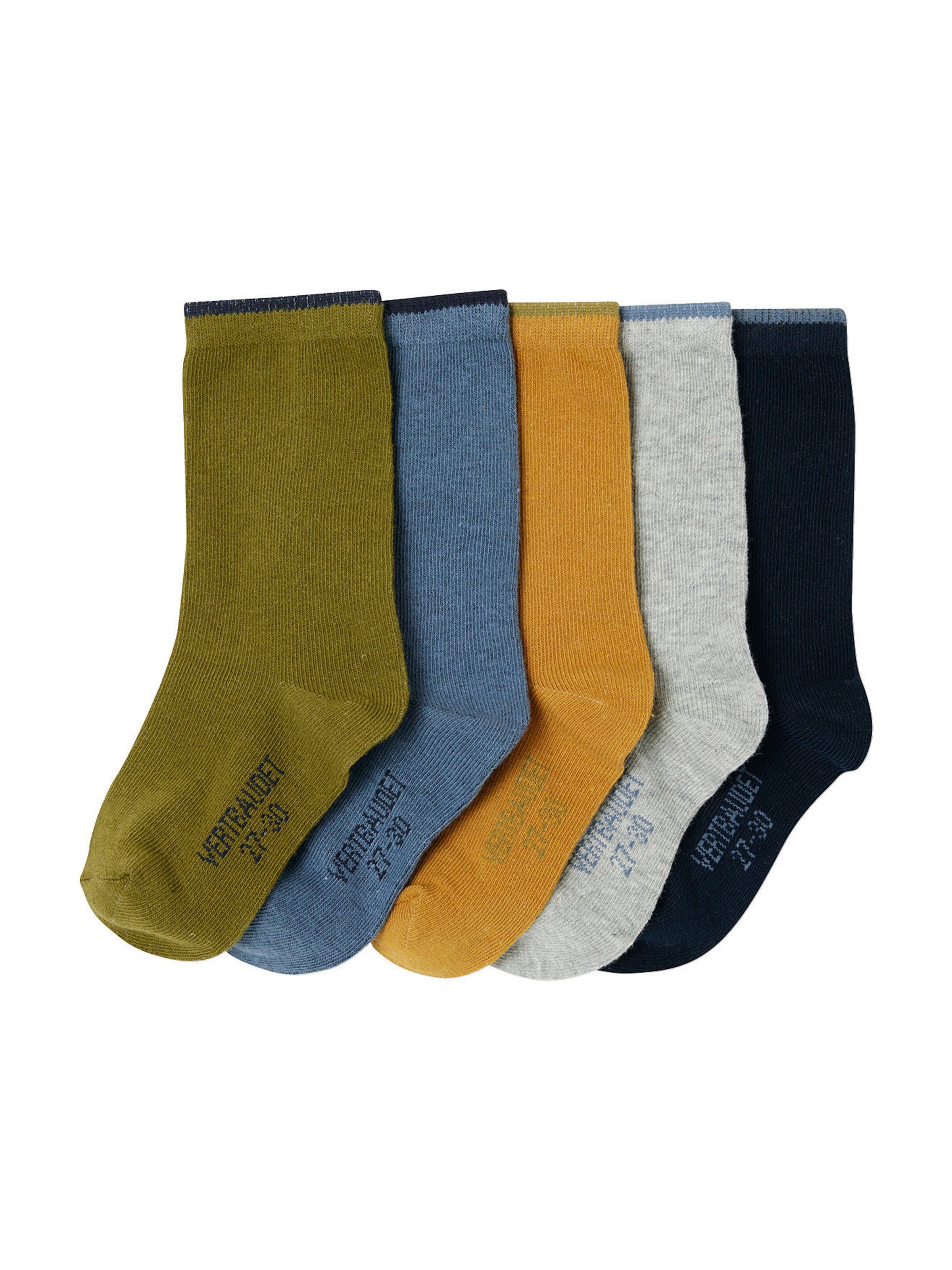 Vertbaudet 5er-Pack Jungen Socken BASIC olivgrün