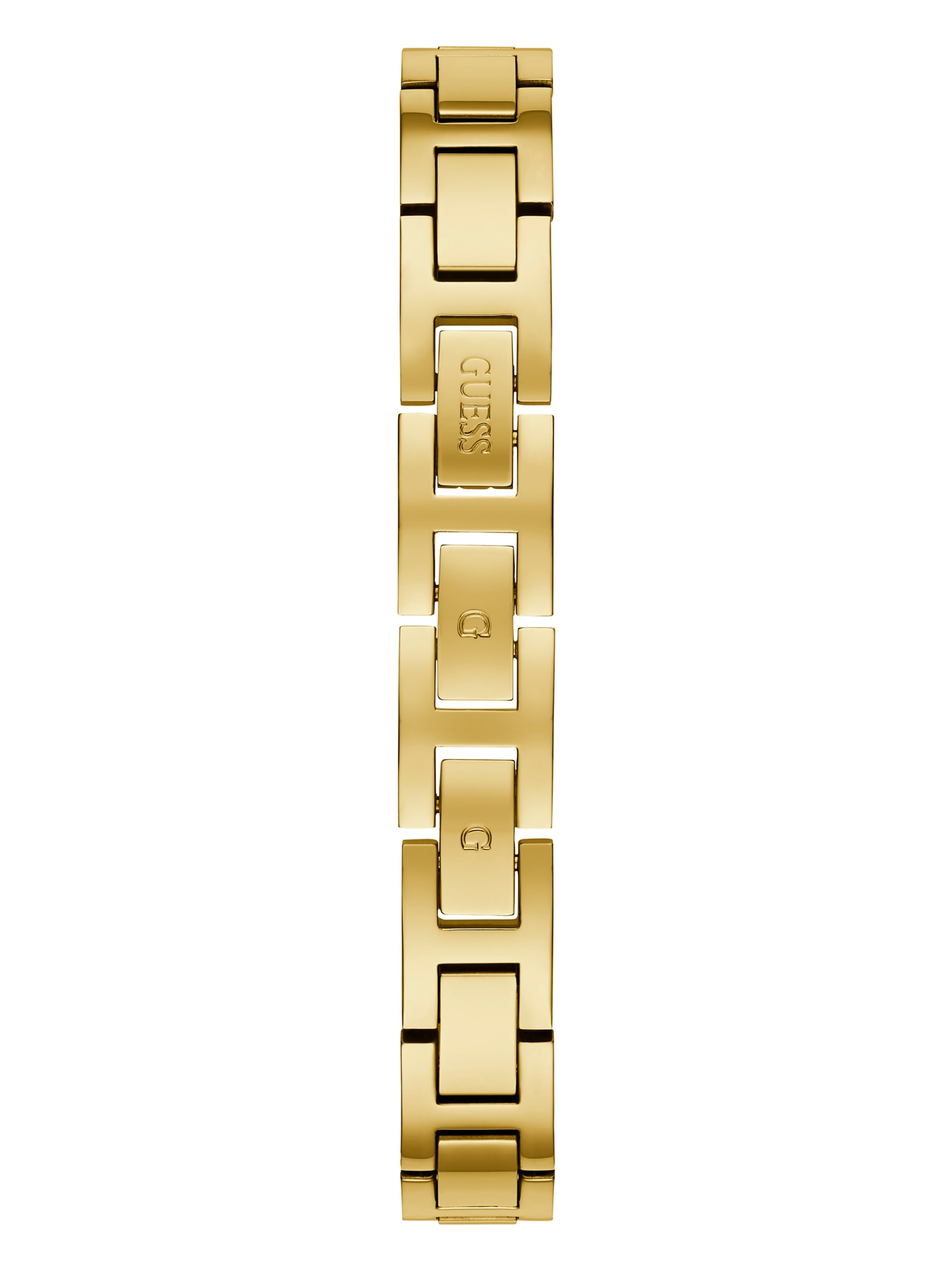 Relógio analógico com cristal dourado