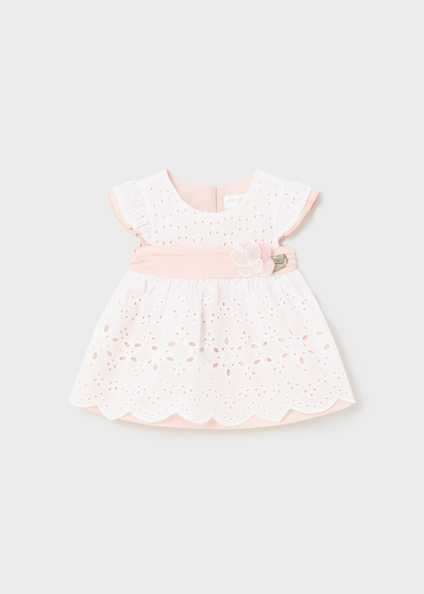 Vestido perfurado para recém-nascido Better Cotton Nata