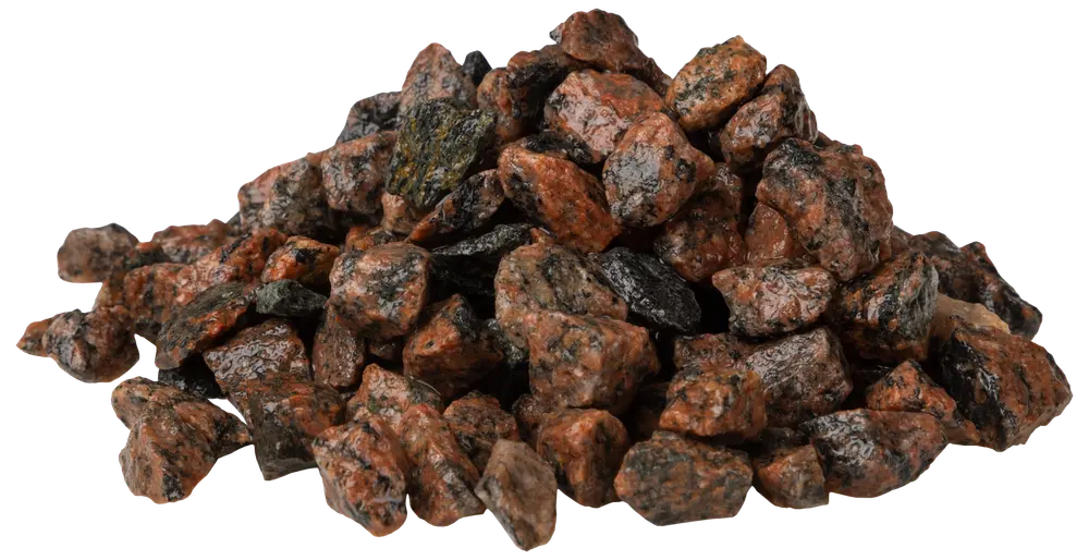 Granitskærver 11-16 mm 1000 kg - rød/sort