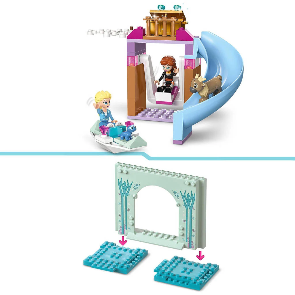 Leuke complete set voor de kleinste bouwers!Elsa's Frozen kasteel Bouwbaar Speelgoed met Elsa en Anna Poppetjes 43238