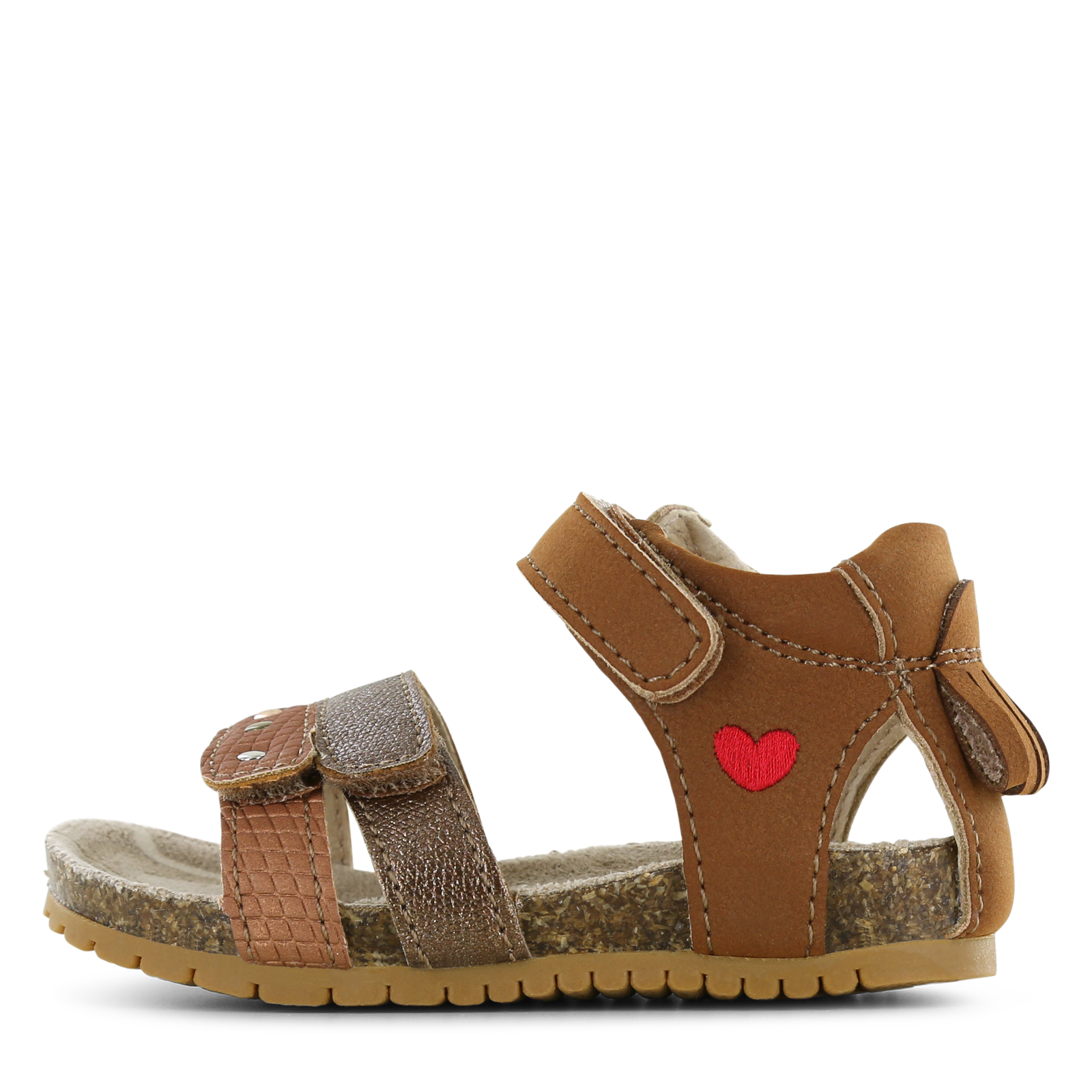 Shoesme bruine sandaal met hartje Microleer | Meisjes schoenen
