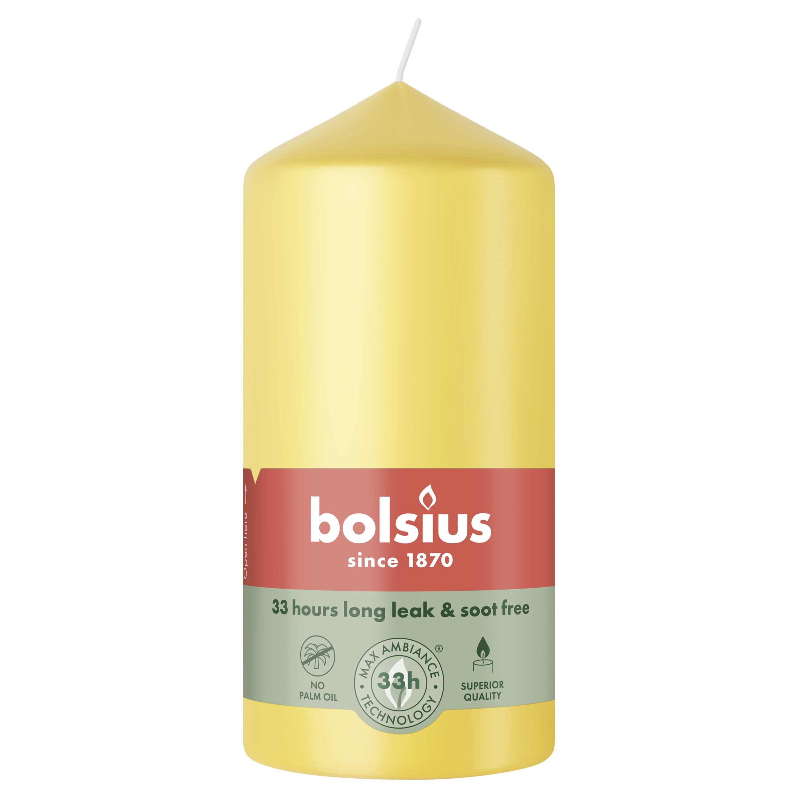 Bolsius Stompkaars 120/58 Sunny Yellow (1 stuk)