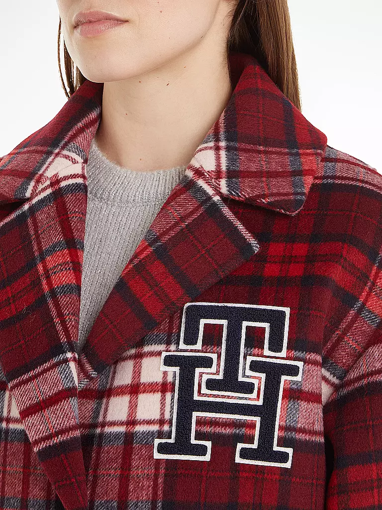 TOMMY HILFIGER Wollmantel rot