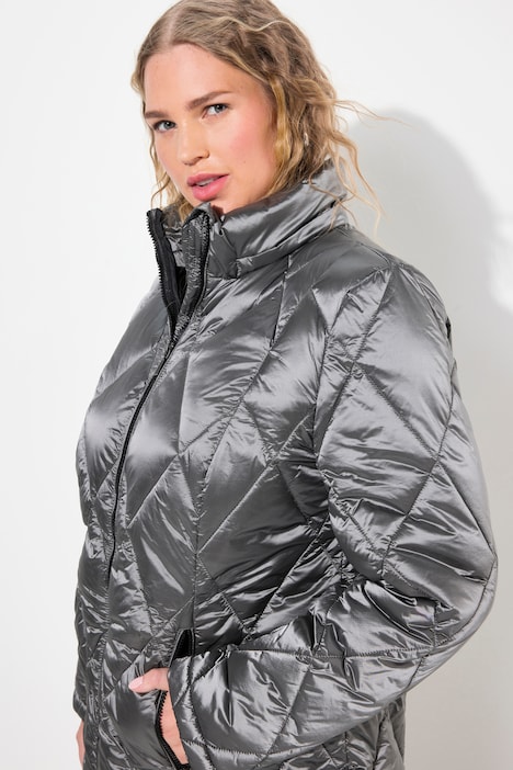 HYPRAR Steppjacke, Kapuze, 2-Wege-Zipper, Zipptaschen