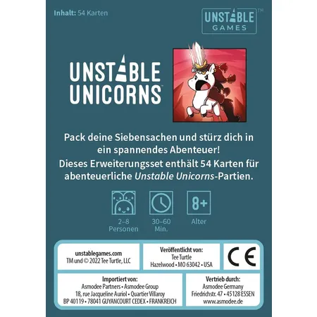 Asmodee Unstable Games Unstable Unicorns - Abenteuer Erweiterungsset