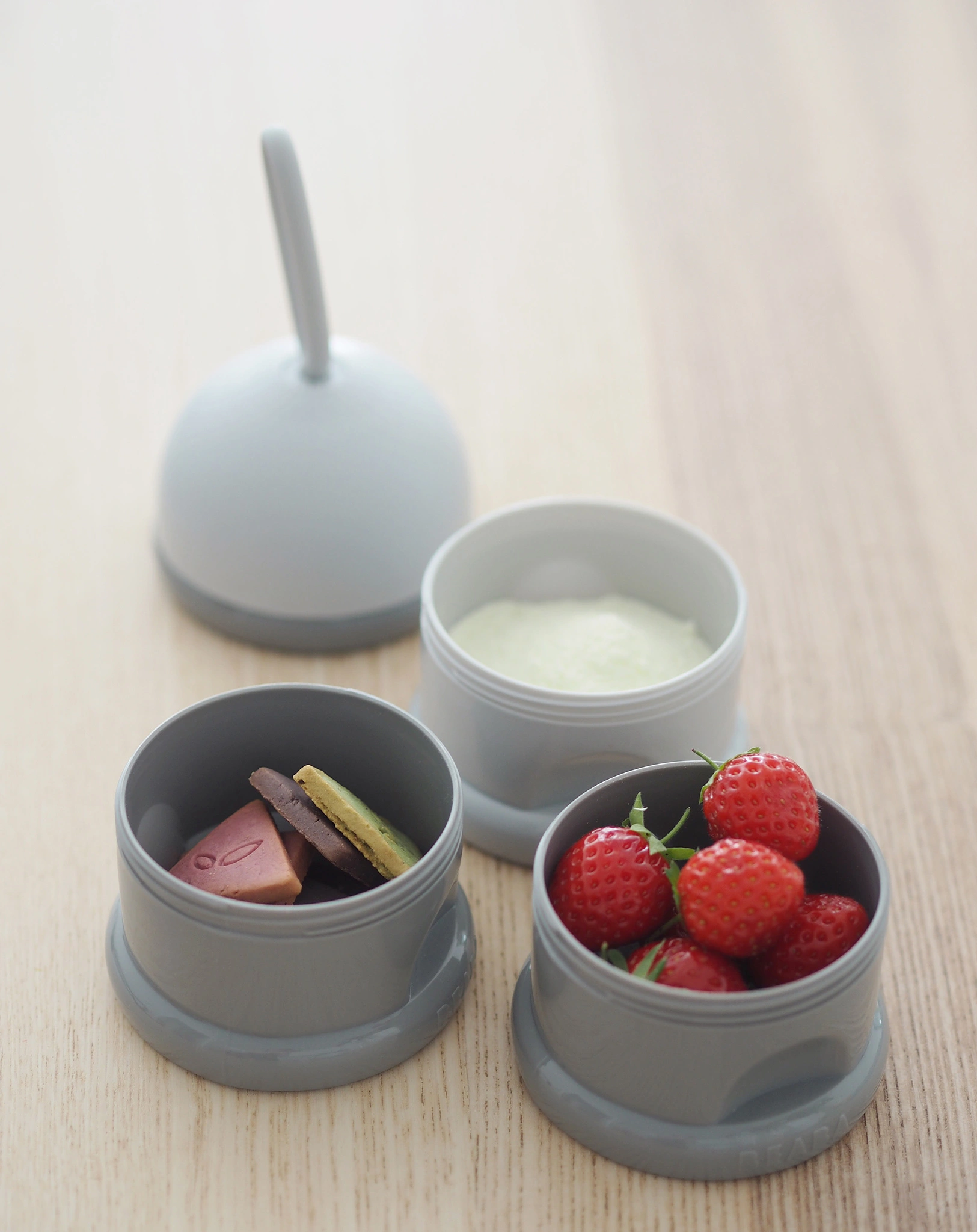 Dosierbox ON THE GO 3-teilig in grey
