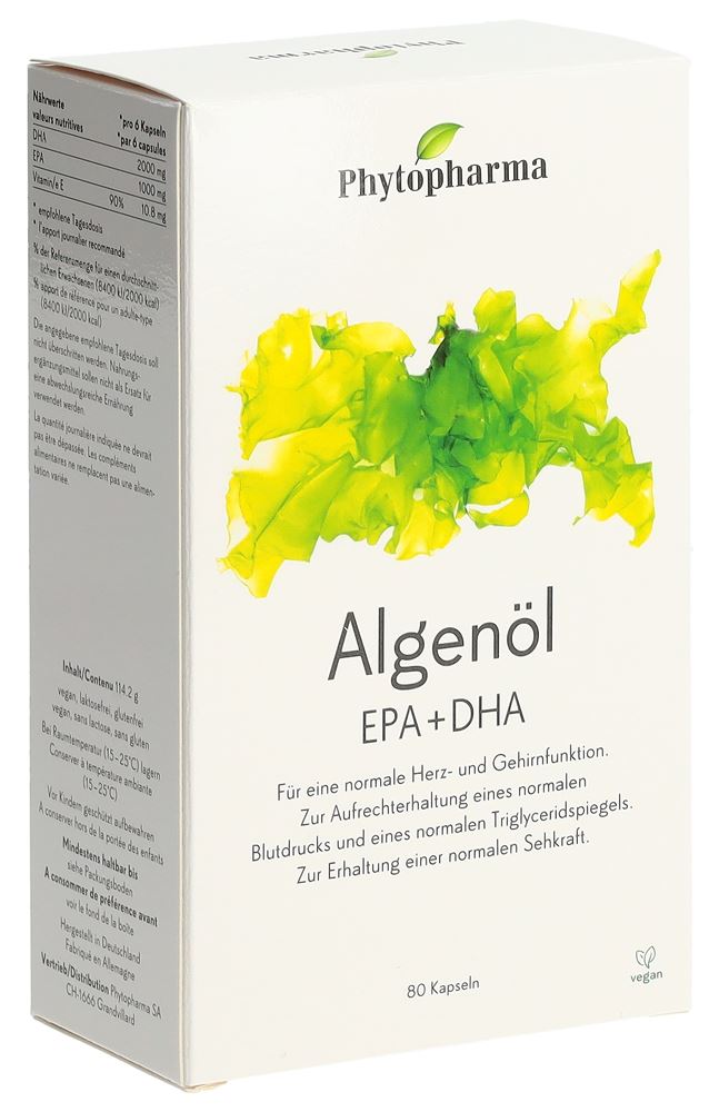 PHYTOPHARMA Algenöl EPA   DHA Kaps Blist 80 Stk