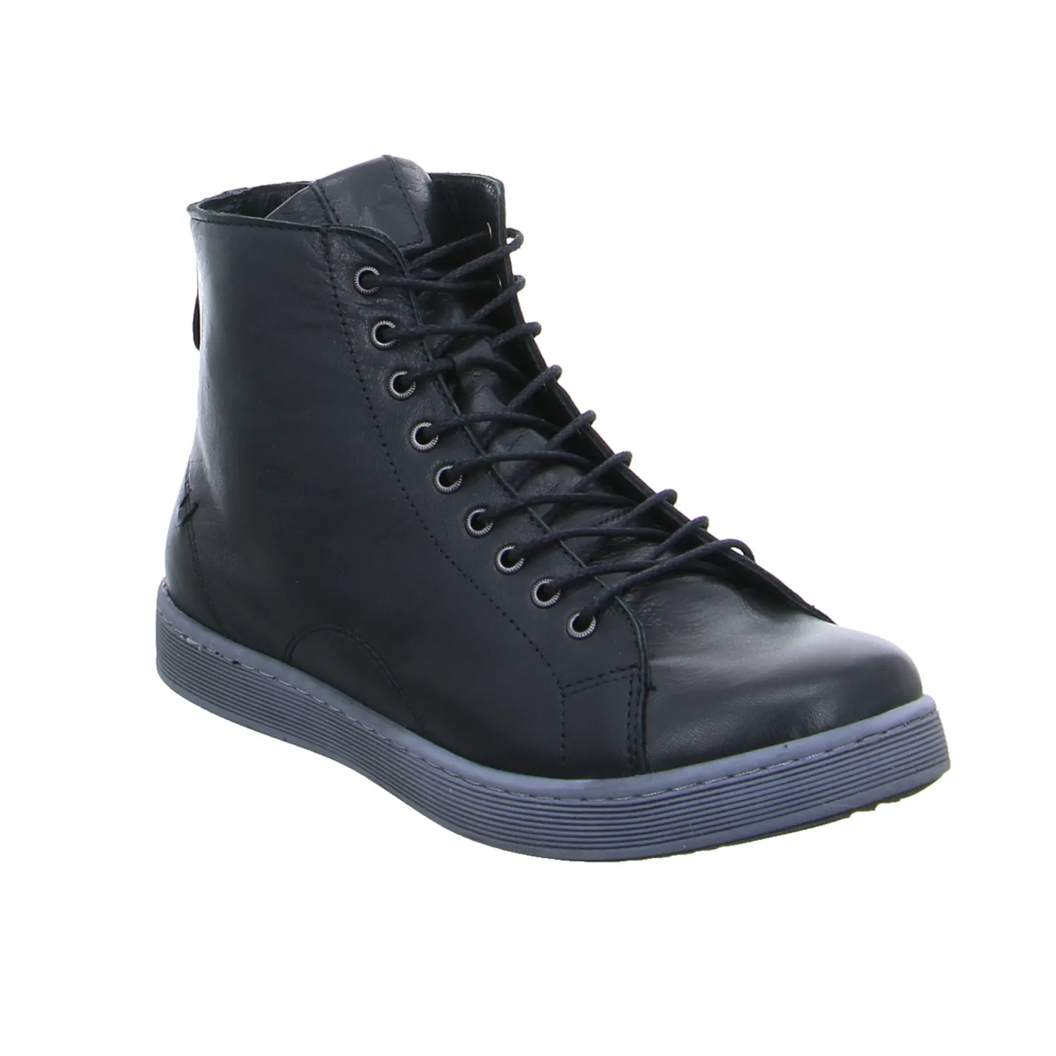 ANDREA CONTI Mid Cut Sneaker Schwarz Leder  mit Wechselfussbett