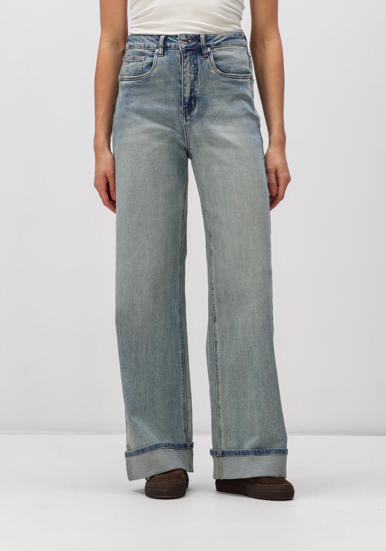 lichtblauwe gestuz wide jeans gzsara hw wide jeans
