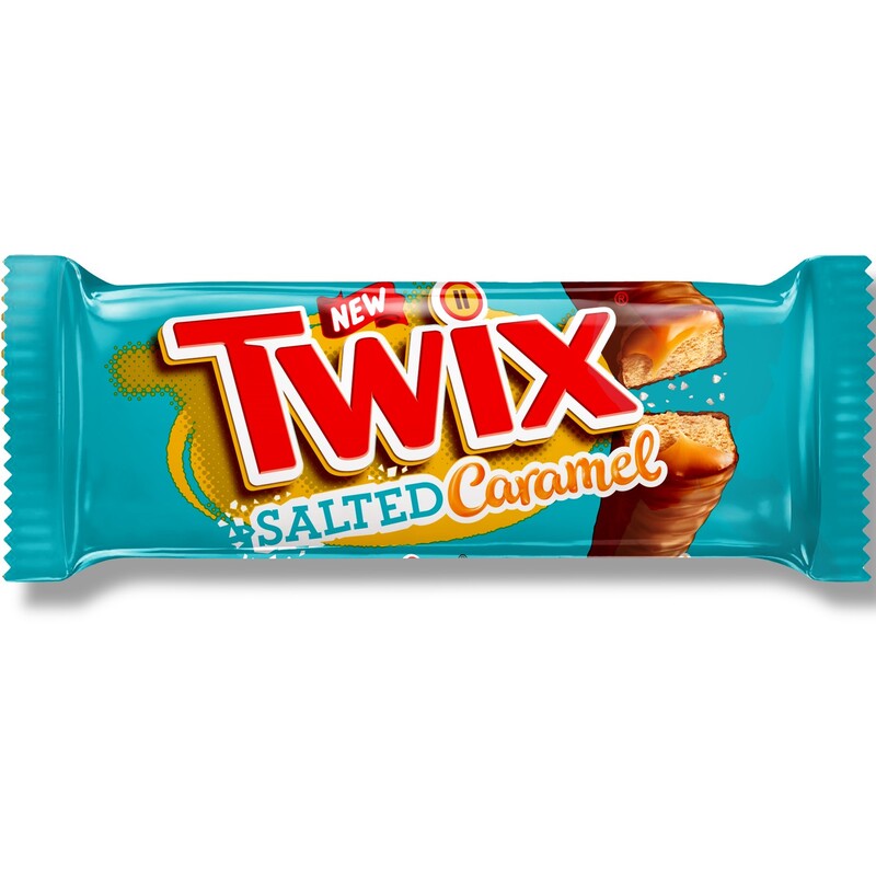 Twix Schokoladenriegel Salted Caramel, 46 g, 30 Stück